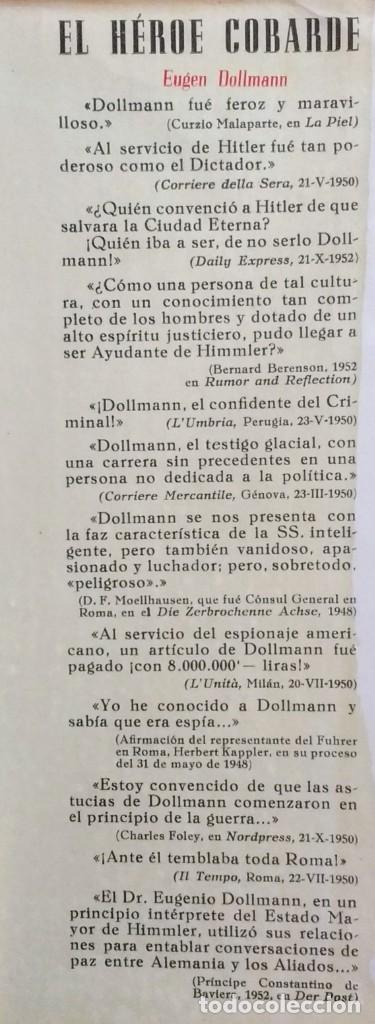Libros de segunda mano: EL H&Eacute;ROE COBARDE - EUGEN DOLLMANN - 1&ordf; EDICI&Oacute;N 1957 - Foto 2