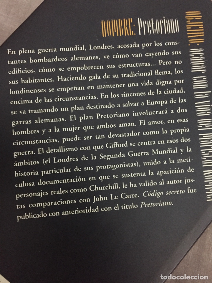 Libros de segunda mano: C&oacute;digo Secreto Pretoriano- Thomas Gifford - Foto 2