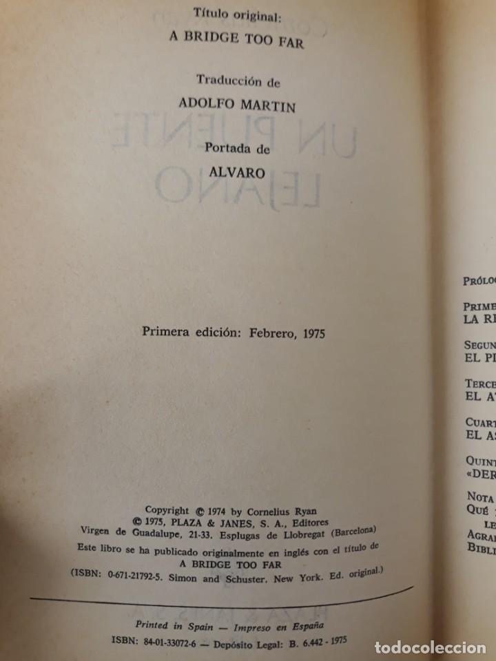 Libros de segunda mano: RYAN, CORNELIUS. UN PUENTE LEJANO - Foto 2