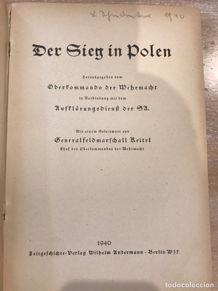 Libros de segunda mano: Libro original Der Sieg in Polen 1940 - Foto 2