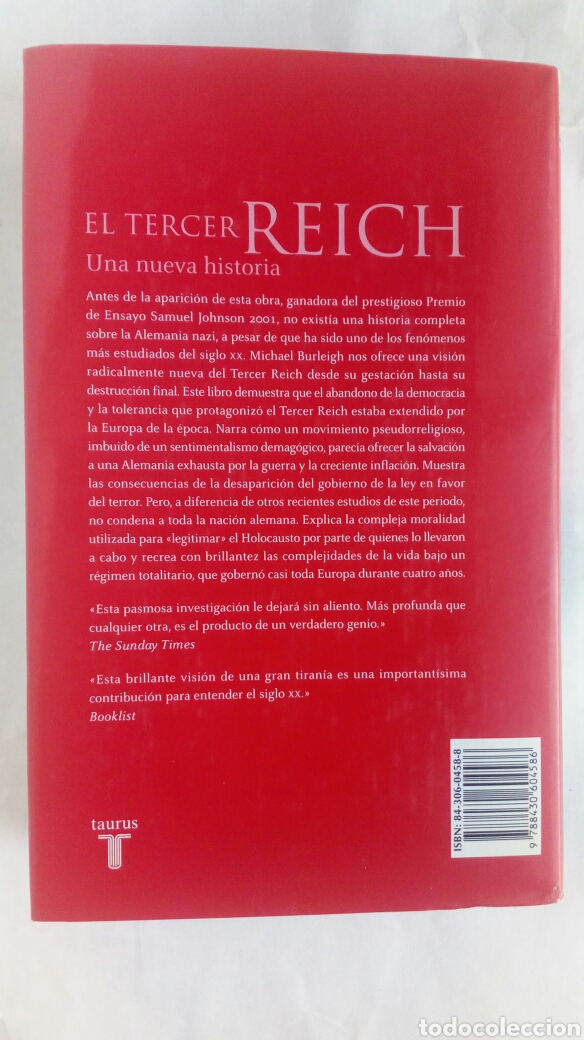 Libros de segunda mano: El tercer Reich. Michael Burleigh. - Foto 2