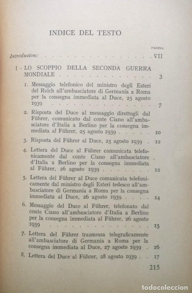 Libros de segunda mano: HITLER E MUSSOLINI - LETTERE E DOCUMENTI - RAREZA - PRIMERA EDICION 1946 - Foto 6