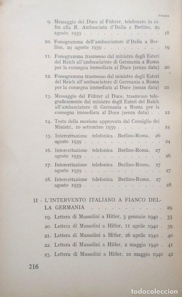 Libros de segunda mano: HITLER E MUSSOLINI - LETTERE E DOCUMENTI - RAREZA - PRIMERA EDICION 1946 - Foto 7