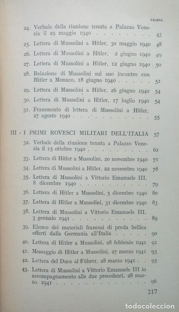 Libros de segunda mano: HITLER E MUSSOLINI - LETTERE E DOCUMENTI - RAREZA - PRIMERA EDICION 1946 - Foto 8