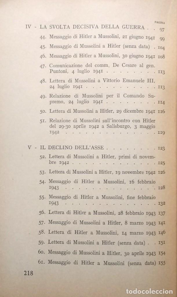 Libros de segunda mano: HITLER E MUSSOLINI - LETTERE E DOCUMENTI - RAREZA - PRIMERA EDICION 1946 - Foto 9