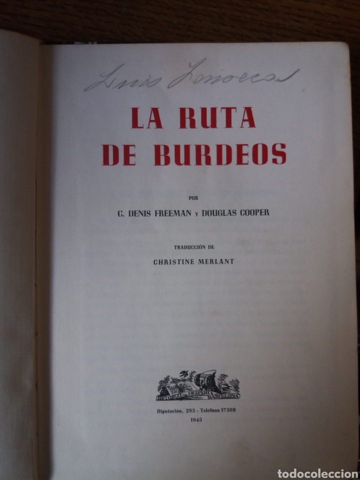 Libros de segunda mano: La ruta de Burdeos a&ntilde;o 1945 - Foto 2