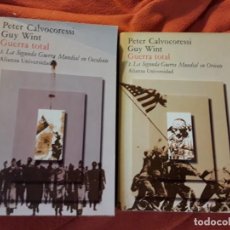 Libros de segunda mano: GUERRA TOTAL, DE PETER CALVOCORESSI Y GUY WINT (2 TOM.). ALIANZA UNIVERSIDAD. Lote 276164278