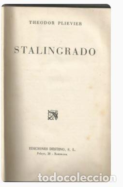 Libros de segunda mano: STALINGRADO - THEODOR PLIEVIER - Foto 2