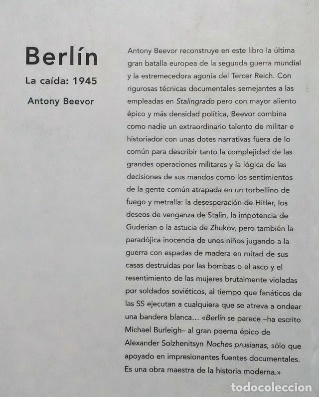 Libros de segunda mano: BERLIN. LA CAIDA. 1945 - ANTONY BEEVOR. - Foto 2