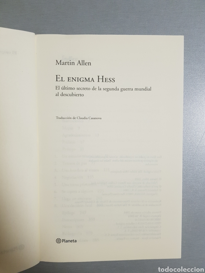 Libros de segunda mano: MARTIN ALLEN. EL ENIGMA HESS. PLANETA - Foto 3