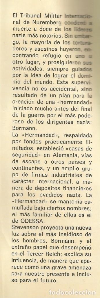 Libros de segunda mano: LA HERMANDAD BORMANN-William Stevenson - Foto 3