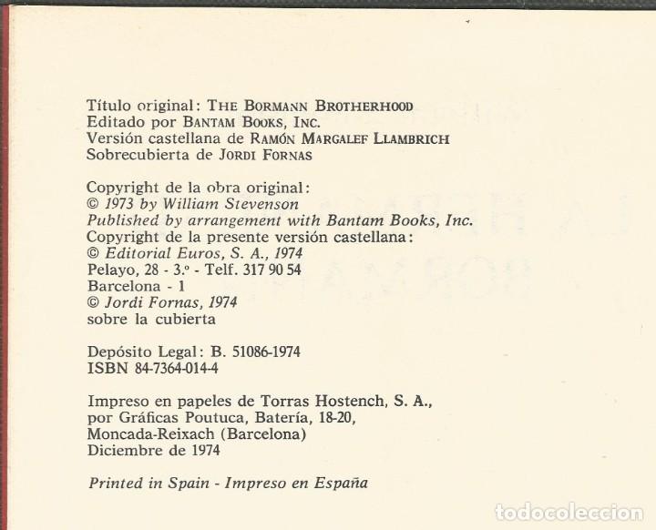 Libros de segunda mano: LA HERMANDAD BORMANN-William Stevenson - Foto 5