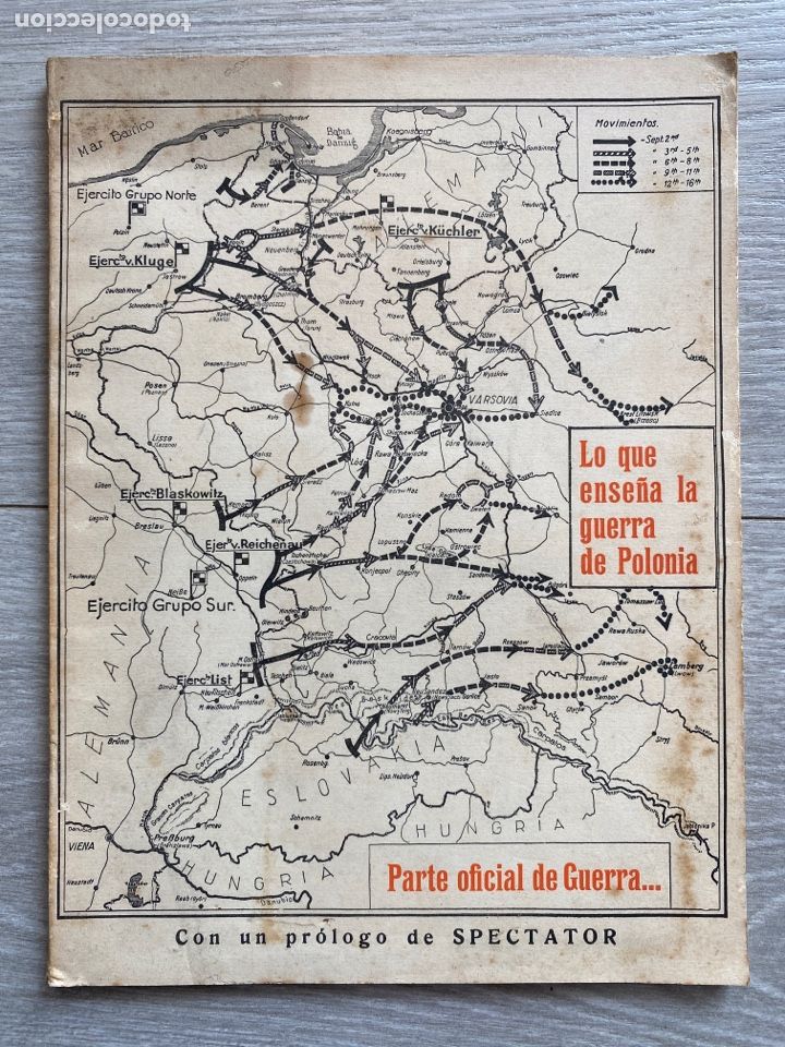 Gebrauchte B&uuml;cher: PARTE OFICIAL DE GUERRA... LO QUE ENSE&Ntilde;A LA CAMPA&Ntilde;A DE POLONIA
