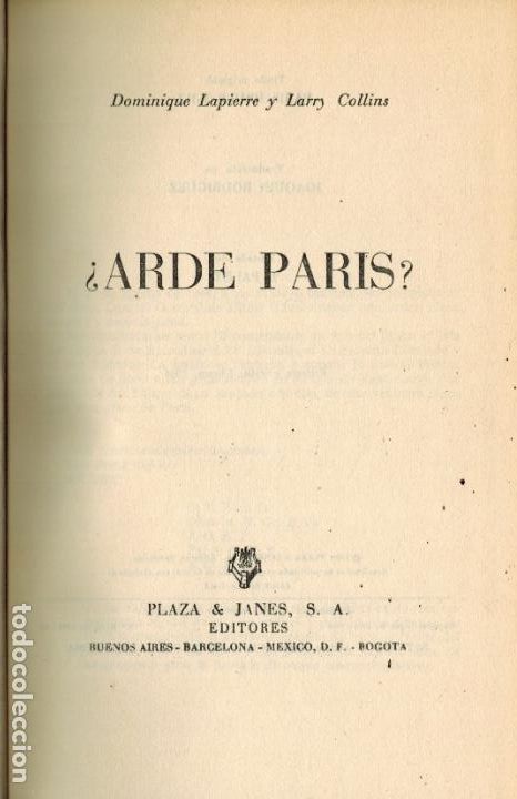 Libros de segunda mano: &iquest; ARDE PAR&Iacute;S ? - Foto 1
