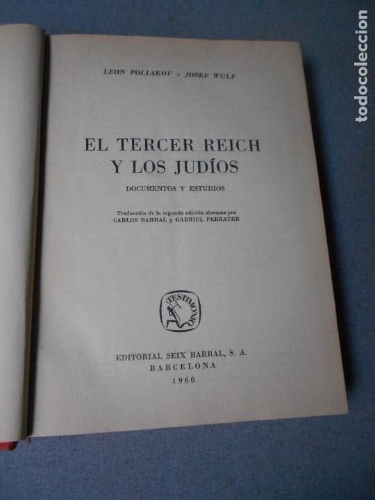 Libros de segunda mano: EL TERCER REICH Y LOS JUDIOS - Foto 2