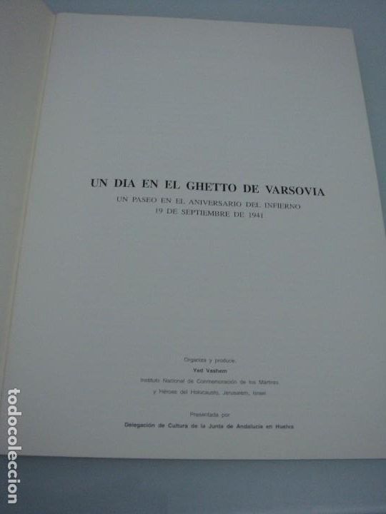 Libros de segunda mano: UN D&Iacute;A EN EL GHETTO DE VARSOVIA - Foto 1