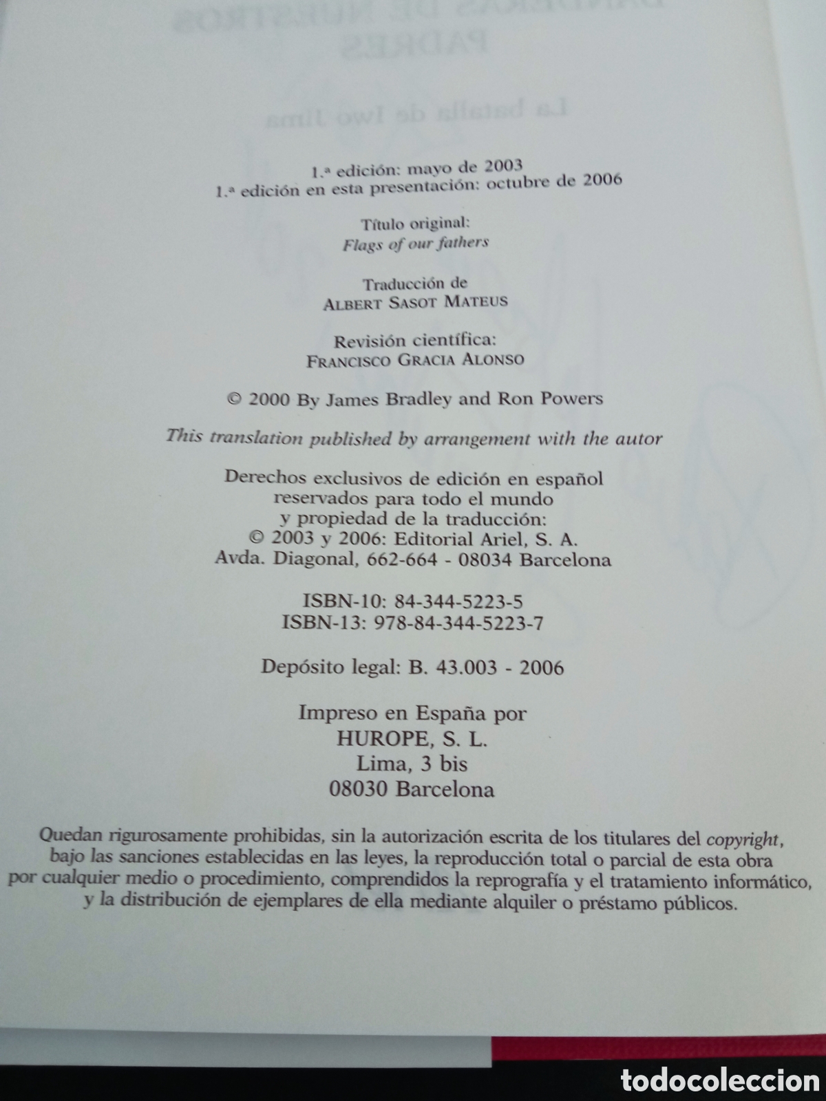 Libros de segunda mano: Libro Banderas de nuestros padres - Foto 4