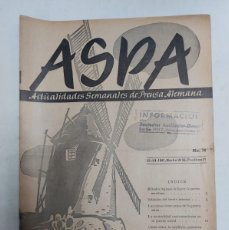 Libros de segunda mano: REVISTA ASPA. NÚMERO 74 DE 1941. Lote 387154654