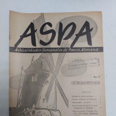 Libros de segunda mano: REVISTA ASPA. NÚMERO 73 DE 1941. Lote 387157594