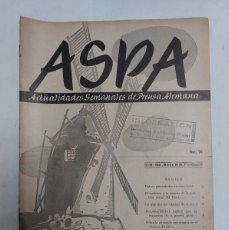 Libros de segunda mano: REVISTA ASPA. NÚMERO 70 DE 1941. Lote 387161499