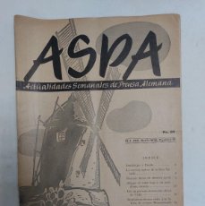 Libros de segunda mano: REVISTA ASPA. NÚMERO 66 DE 1941. Lote 387167909