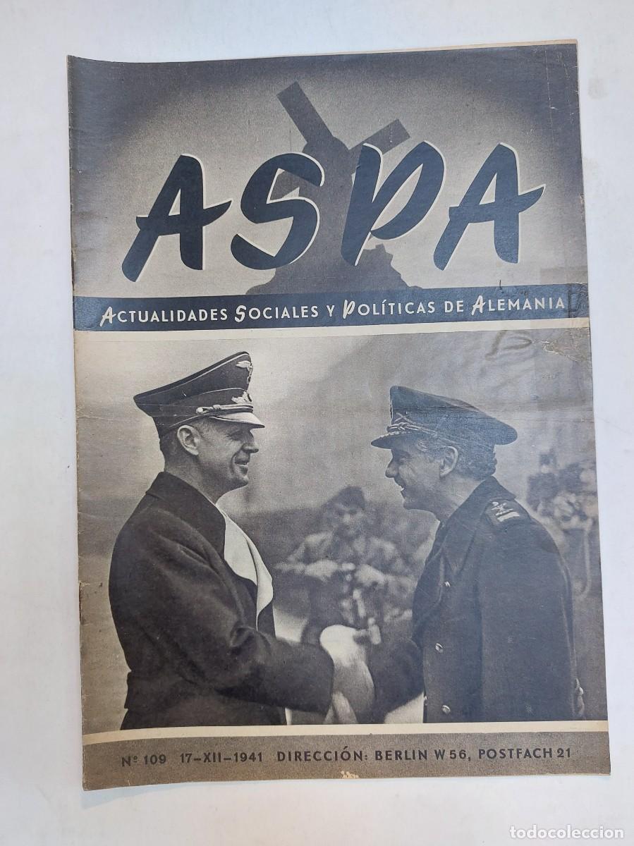 Libros de segunda mano: Revista ASPA. N&uacute;mero 109 de 1941 - Foto 1