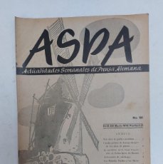 Libros de segunda mano: REVISTA ASPA. NÚMERO 101 DE 1941. Lote 387408004
