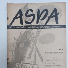 Libros de segunda mano: REVISTA ASPA. NÚMERO 99 DE 1941. Lote 387409129
