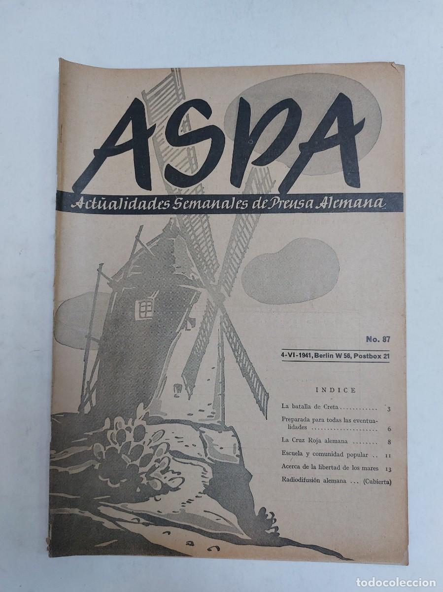 Libros de segunda mano: Revista ASPA. N&uacute;mero 87 de 1941 - Foto 1