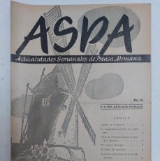 Libros de segunda mano: REVISTA ASPA. NÚMERO 83 DE 1941. Lote 387444939