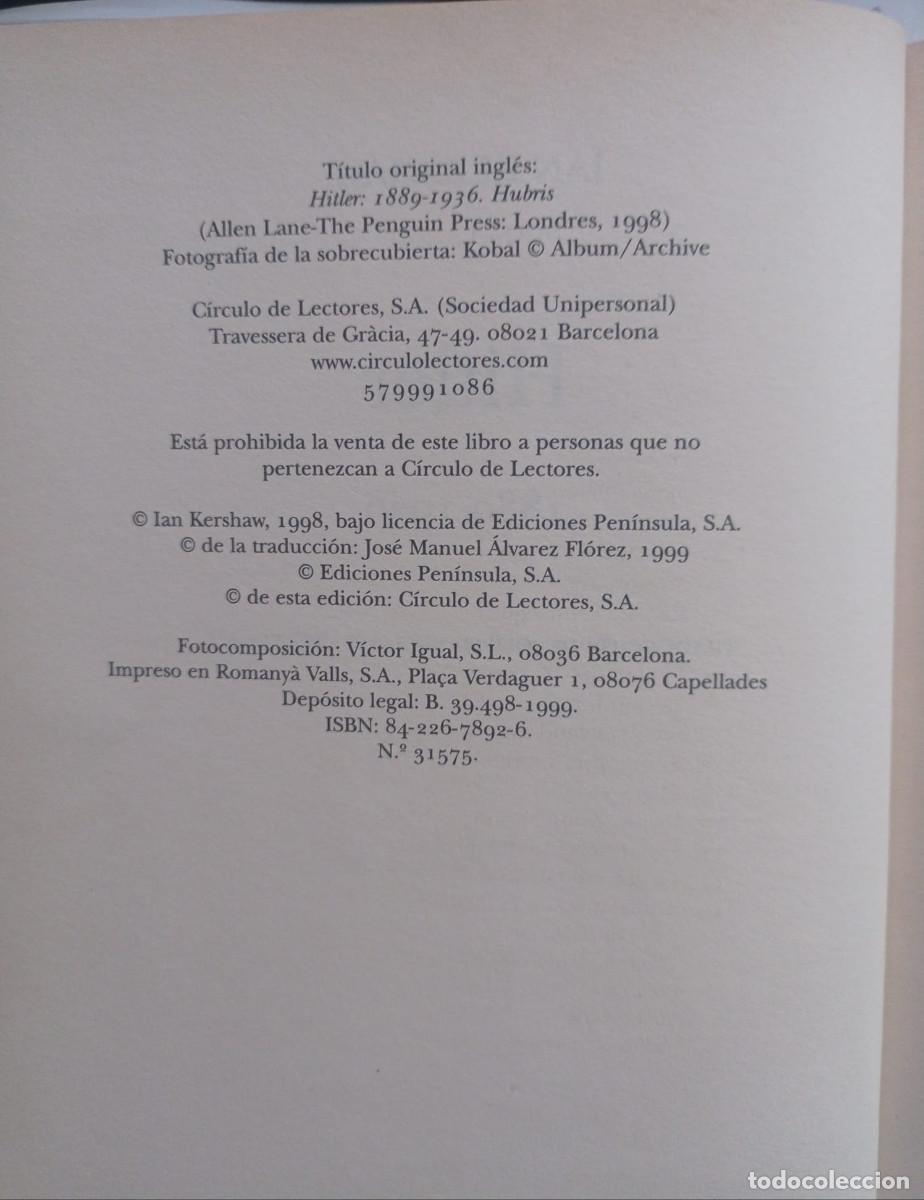 Libros de segunda mano: Hitler Ian Kershaw - Foto 5