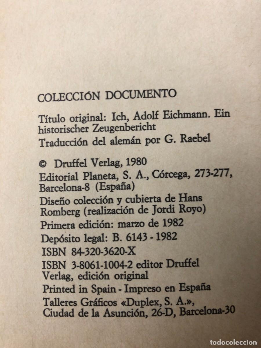 Libros de segunda mano: Yo, Adolf Eichmann - Foto 2
