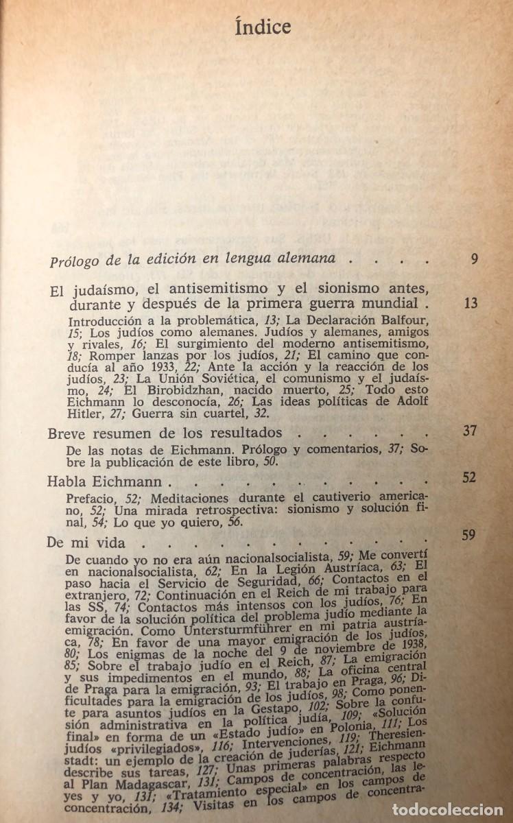 Libros de segunda mano: Yo, Adolf Eichmann - Foto 3
