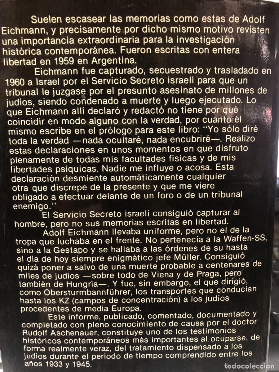 Libros de segunda mano: Yo, Adolf Eichmann - Foto 4