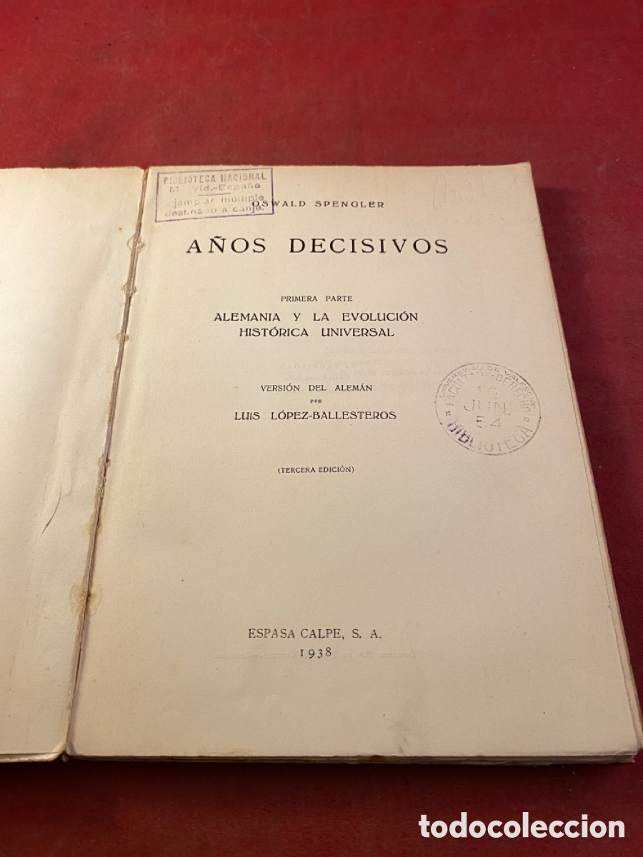 Libros de segunda mano: A&ntilde;os decisivos 1938 - Foto 2