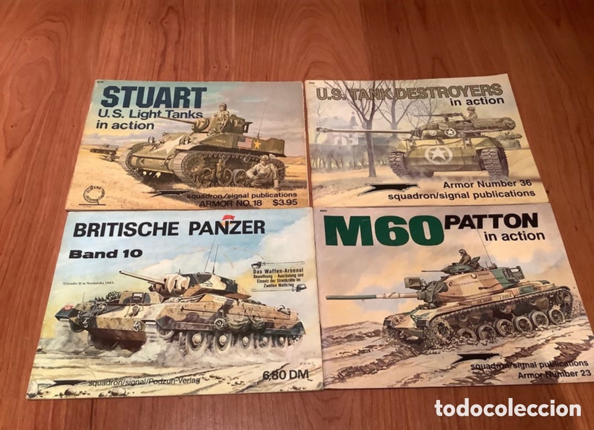 Livres d'occasion: Lote de 4 Libretos de Squadron Signal sobre Tanques de la Segunda Guerra Mundial