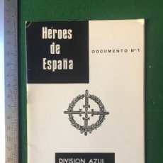 Libros de segunda mano: HÉROES DE ESPAÑA DOCUMENTO Nº 1 DIVISION AZUL