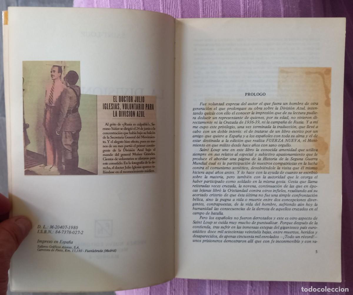 Libros de segunda mano: LA DIVISI&Oacute;N AZUL - SAINT LOUP - Foto 5