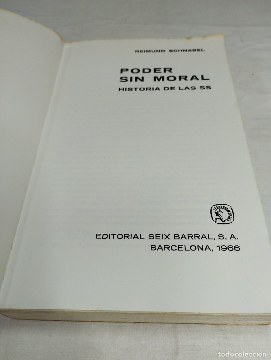 Libros de segunda mano: Poder sin moral. Historia de las SS. Reimund Schnabel, 1966 - Foto 2