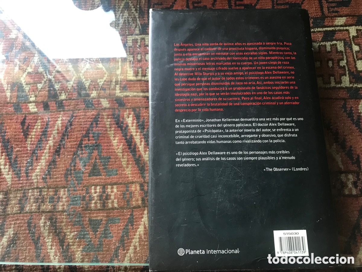 Libros de segunda mano: Exterminio. Jonathan Kellerman. Planeta - Foto 3