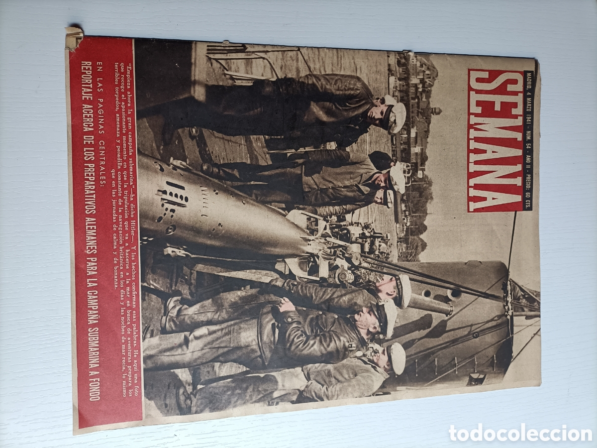 Second hand books: Semana 1941. Preparativos alemanes campa&ntilde;as submarina. Duelo Alfonso XIII