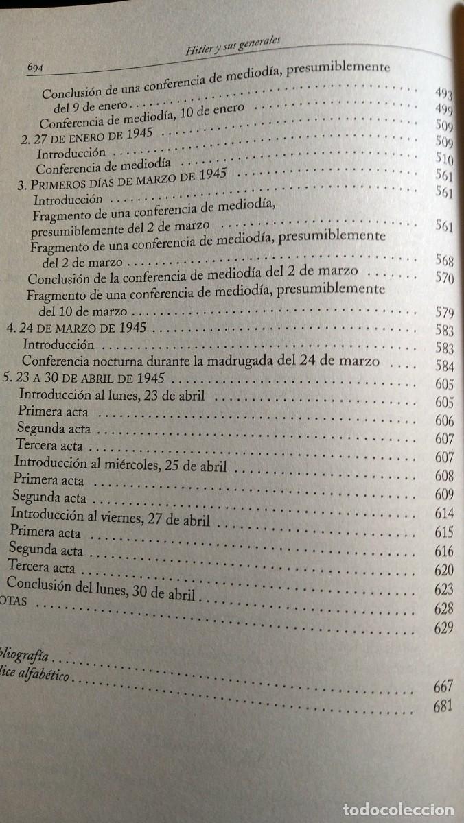 Libros de segunda mano: HITLER Y SUS GENERALES - HELMUT HEIBER - Foto 6
