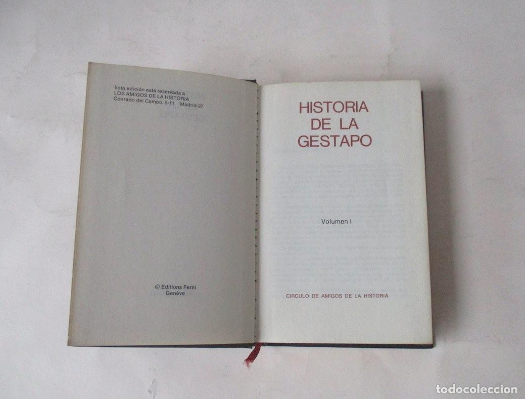 Libros de segunda mano: HISTORIA DE LA GESTAPO - 2 TOMOS - Foto 3