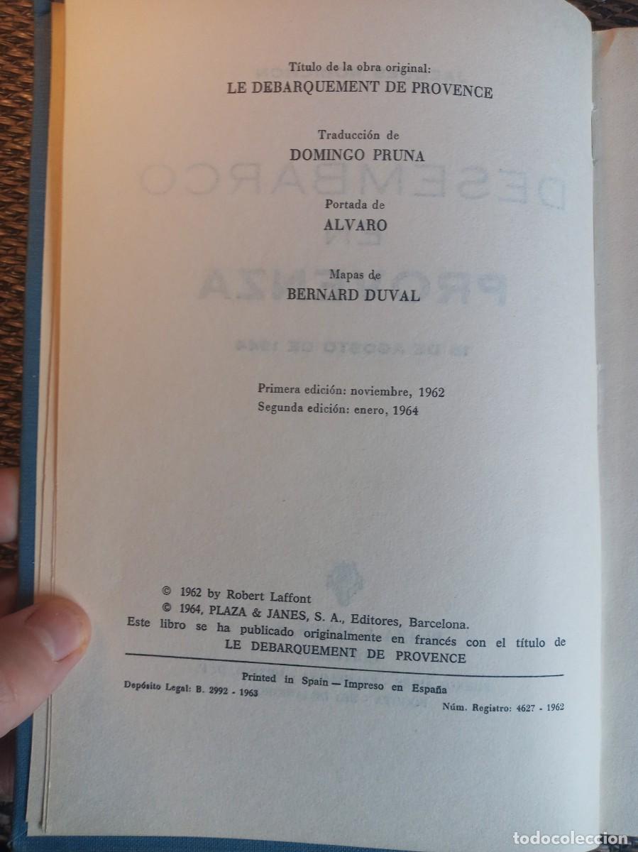 Libros de segunda mano: Desembarco en Provenza, Jacques Robichon, 1962, 2&ordf; edici&oacute;n - Foto 3