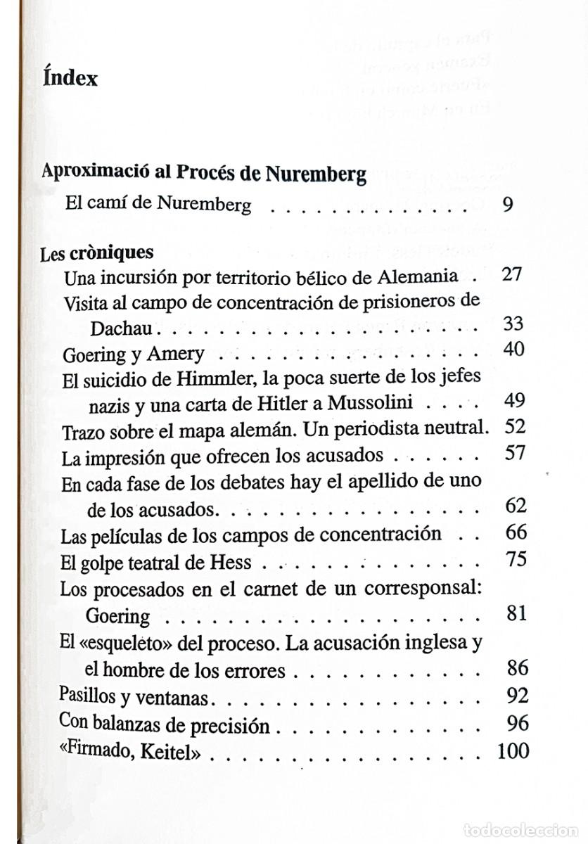 Libros de segunda mano: EL PROC&Eacute;S DE NUREMBERG VISCUT PER CARLES SENT&Iacute;S - Foto 2