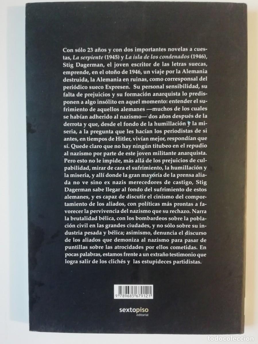 Libros de segunda mano: OTO&Ntilde;O ALEM&Aacute;N - STIG DAGERMAN - ED. SEXTO PISO 2003 - Foto 2