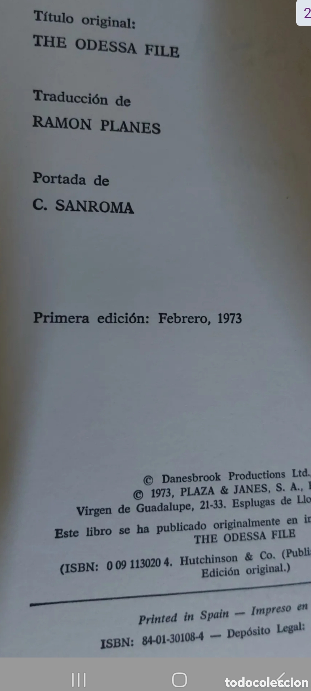 Libros de segunda mano: LIBRO ODESSA PRIMERA EDICI&Oacute;N - Foto 2