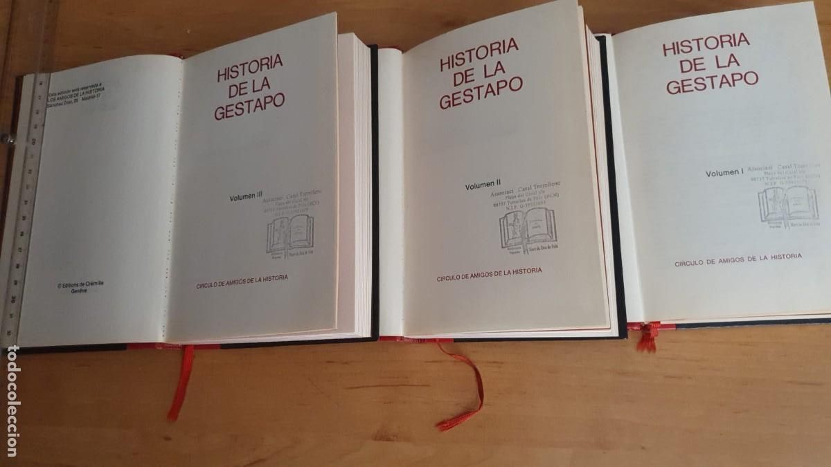 Libros de segunda mano: Lote de 3 Tomos de Historia de la Gestapo - Foto 3