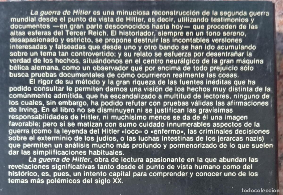 Libros de segunda mano: LA GUERRA DE HITLER - DAVID IRVING - Foto 2