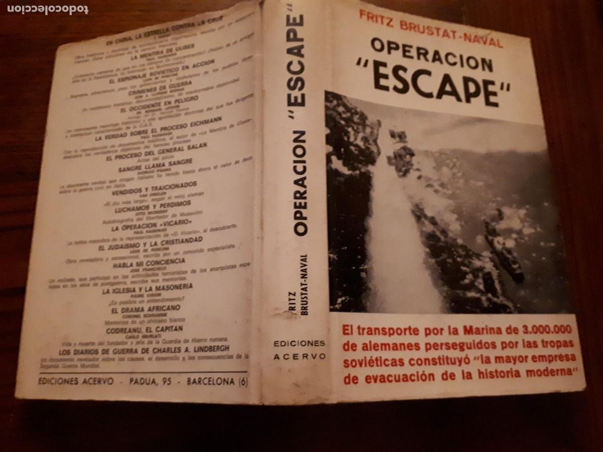 Libros de segunda mano: Operacion Escape.- Fritz Brustat. - Foto 2